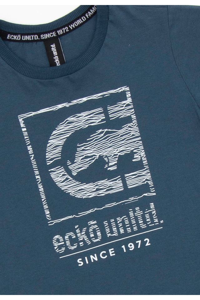 Camiseta-Ecko-Infantil-Estampada-Azul