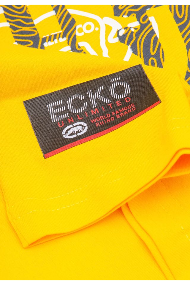 Camiseta-Ecko-Juvenil-Estampada-Amarela