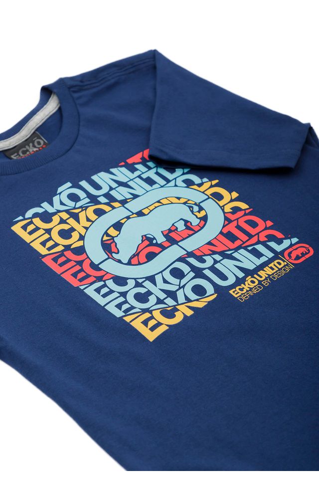 Camiseta-Ecko-Juvenil-Estampada-Azul-Marinho