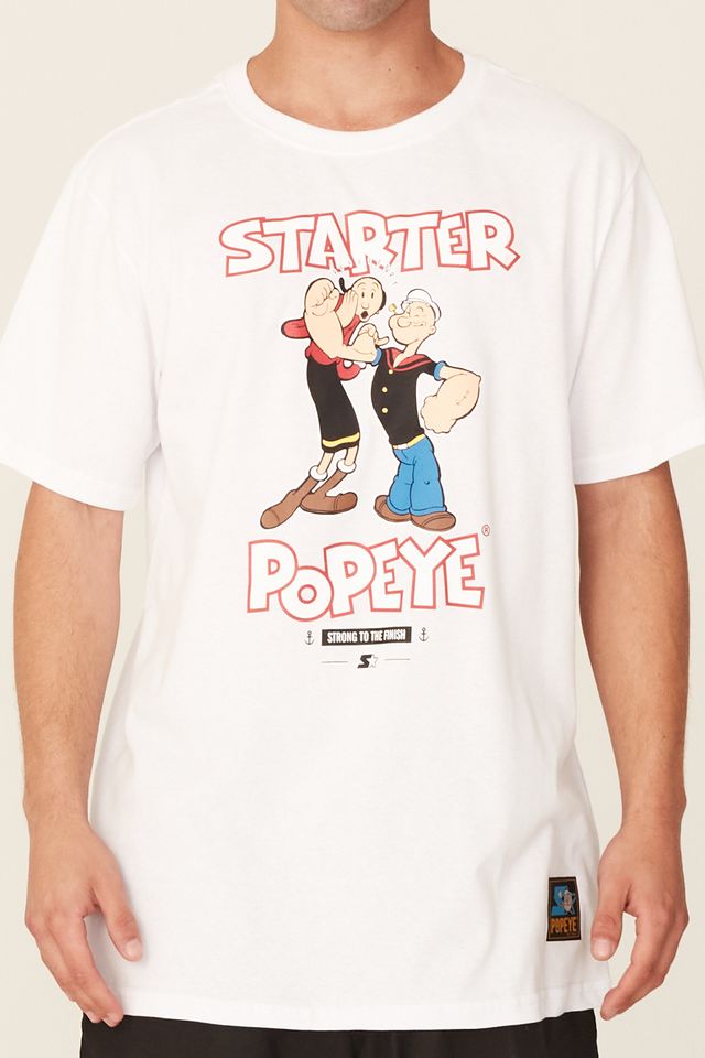 Camiseta-Starter-Estampada-Collab-Popeye-Branca