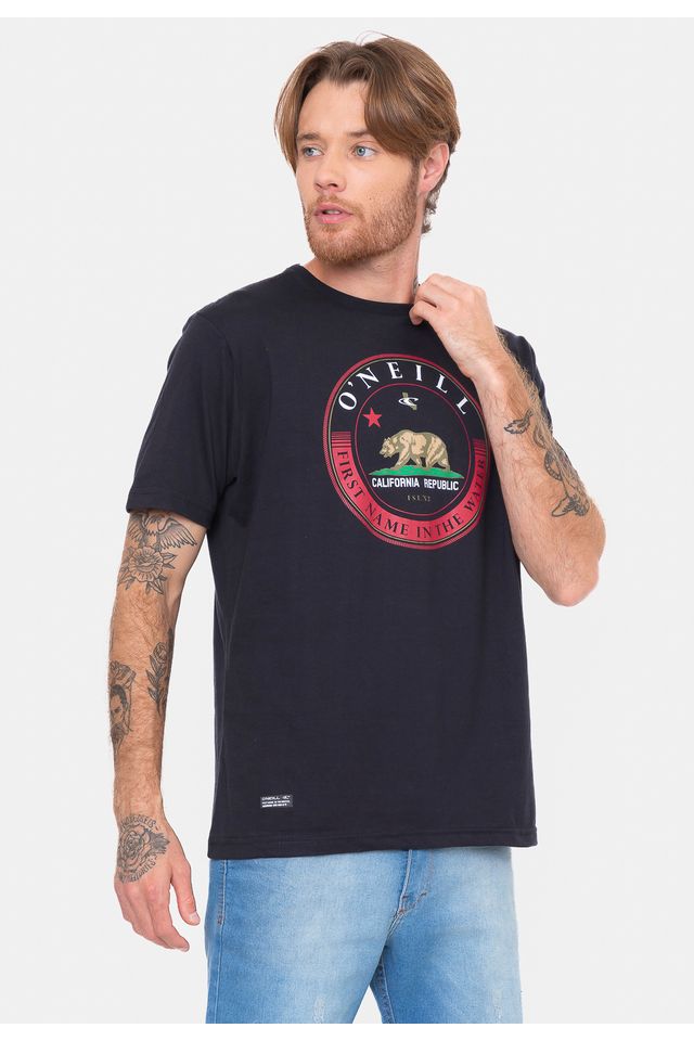 Camiseta-Oneill-Cali-Marquee-Preta