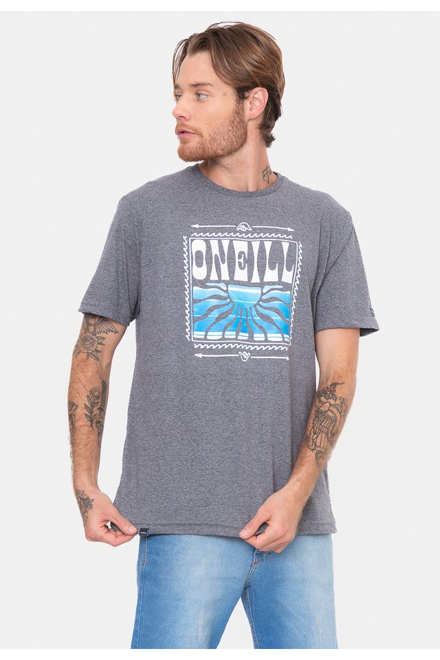 Camiseta-Oneill-Pancho-Cinza-Mescla-Escuro