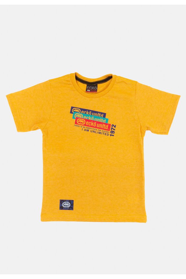 Camiseta-Ecko-Infantil-Bisque-Amarela-Mescla