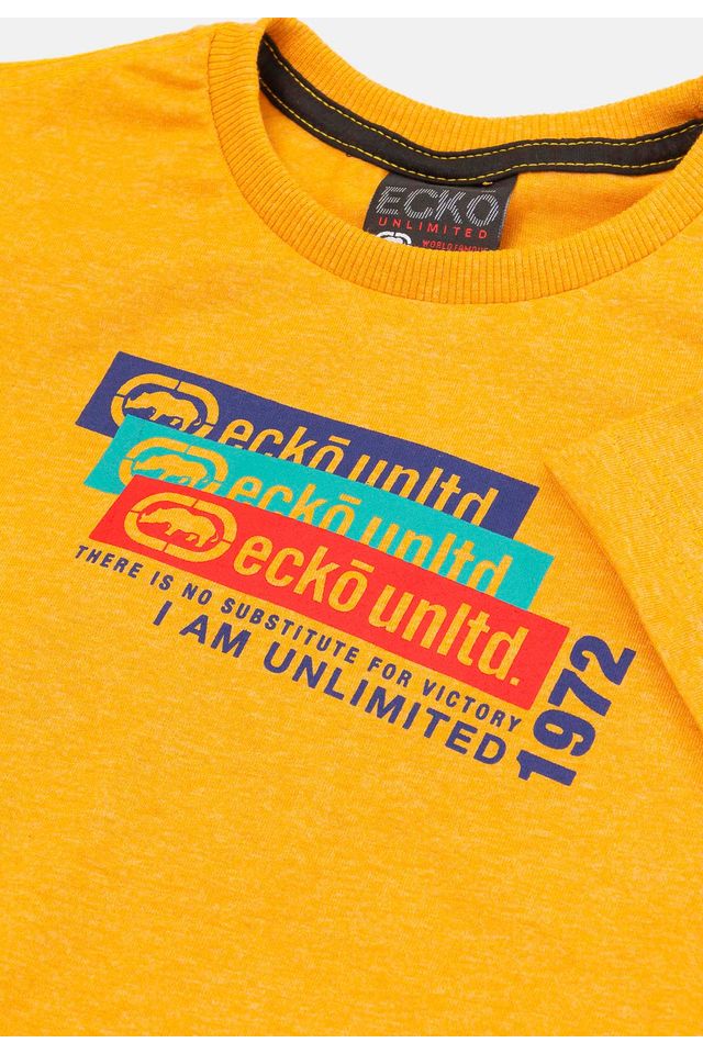 Camiseta-Ecko-Infantil-Bisque-Amarela-Mescla