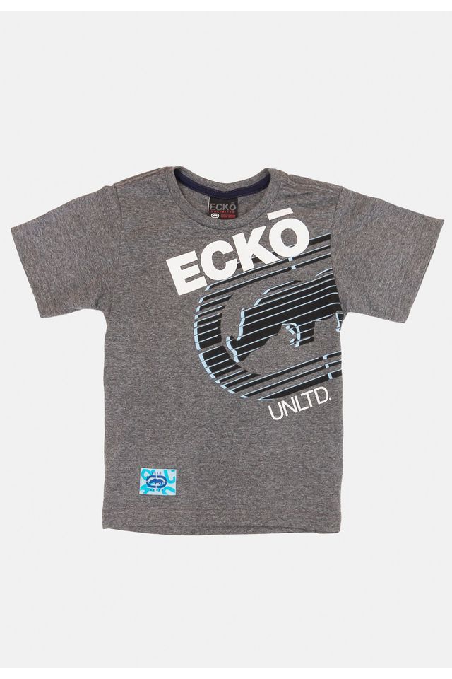 Camiseta-Ecko-Infantil-Lime-Cinza-Mescla-Escuro