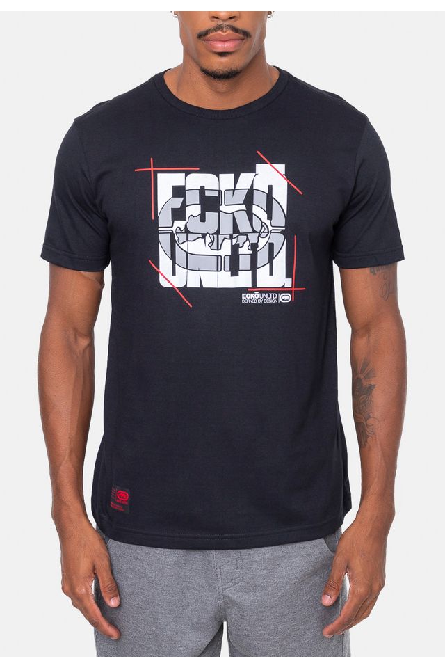 Camiseta-Ecko-Minimal-Preta