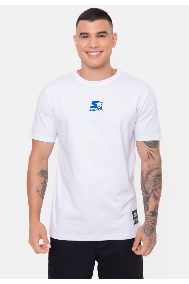 Camiseta Starter Logo Off White - MitchellAndNess