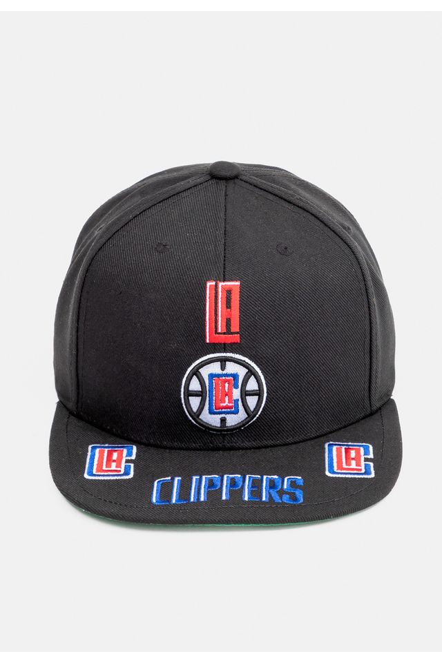 Bone-Mitchell---Ness-NBA-Front-Loaded-Snapback-Los-Angeles-Clippers-Preto