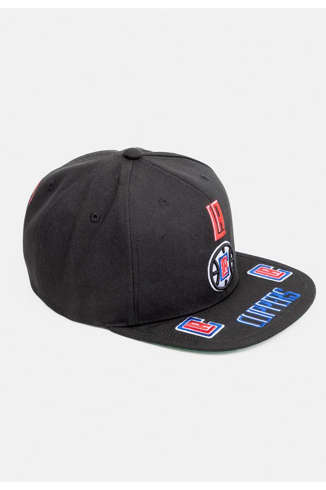 Bone-Mitchell---Ness-NBA-Front-Loaded-Snapback-Los-Angeles-Clippers-Preto