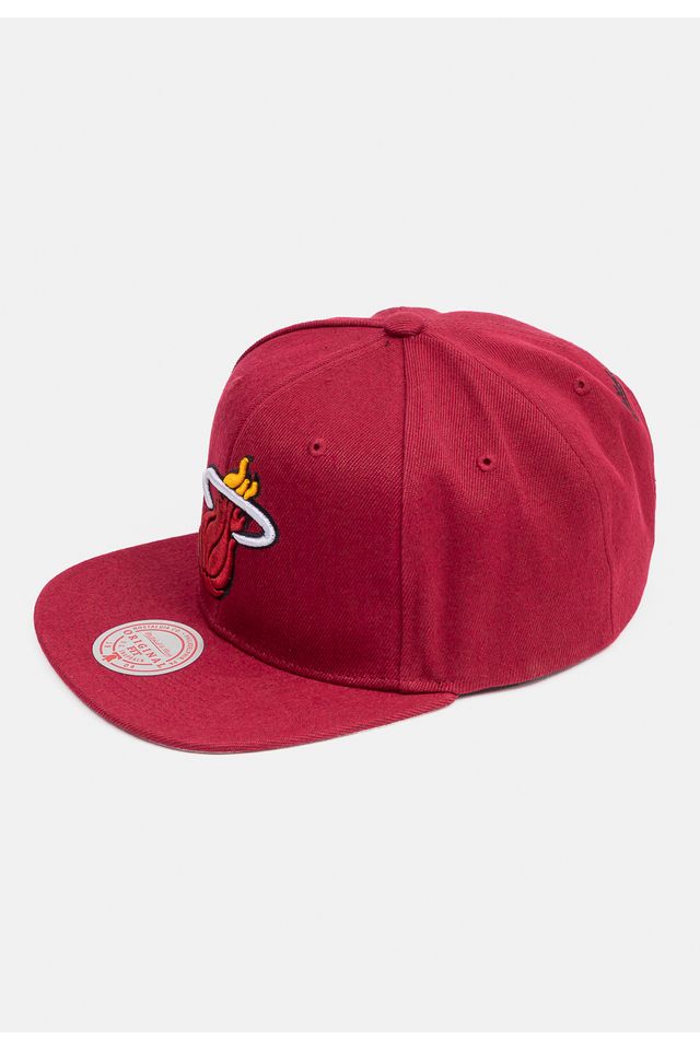 Bone-Mitchell---Ness-NBA-Core-Basic-Snapback-Miami-Heat-Marrom