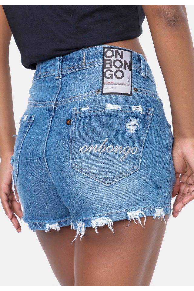 Shorts-Onbongo-Jeans-Feminino-Azul