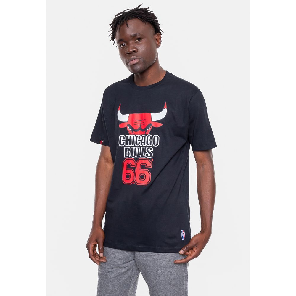 Camiseta NBA Half Logo Chicago Bulls Preta - Urbane