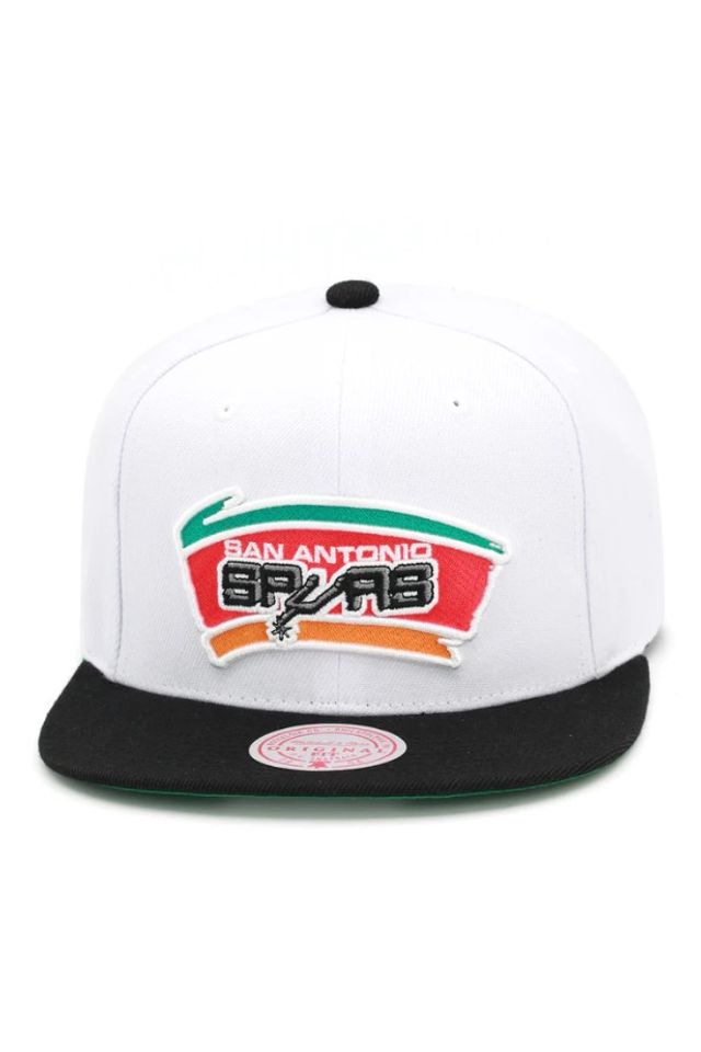 Bone-Mitchell---Ness-NBA-Core-Basic-Snapback-HWC-San-Antonio-Spurs-Branco-com-Preto