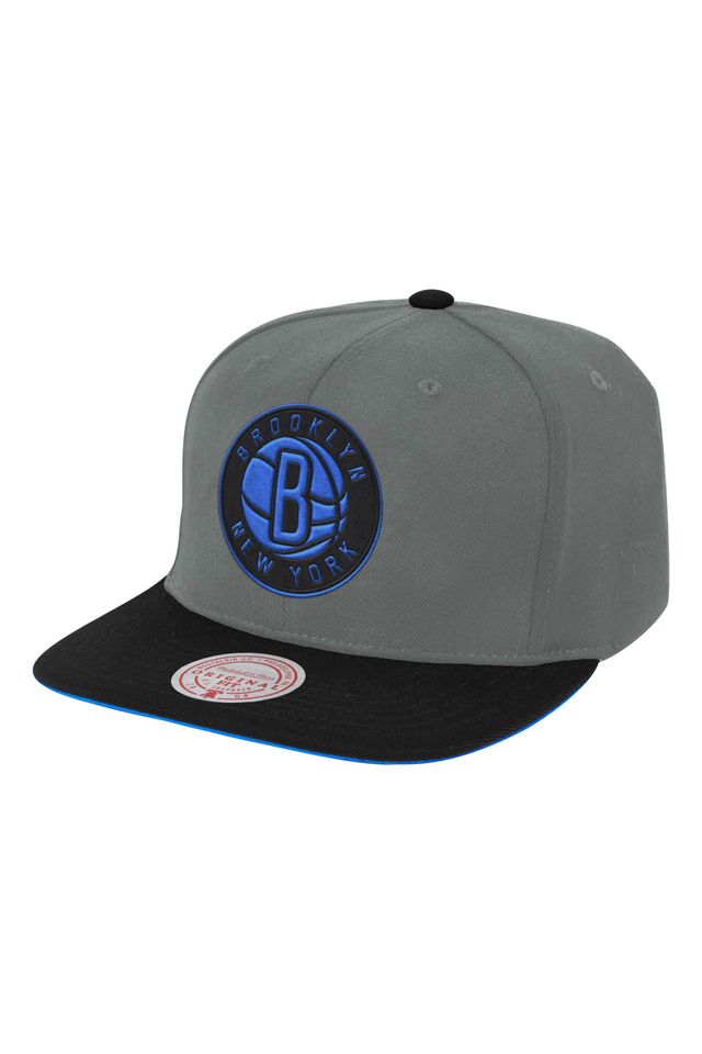 Bone-Mitchell---Ness-NBA-Neon-Lights-Snapback-Brooklyn-Nets-Cinza-com-Preto