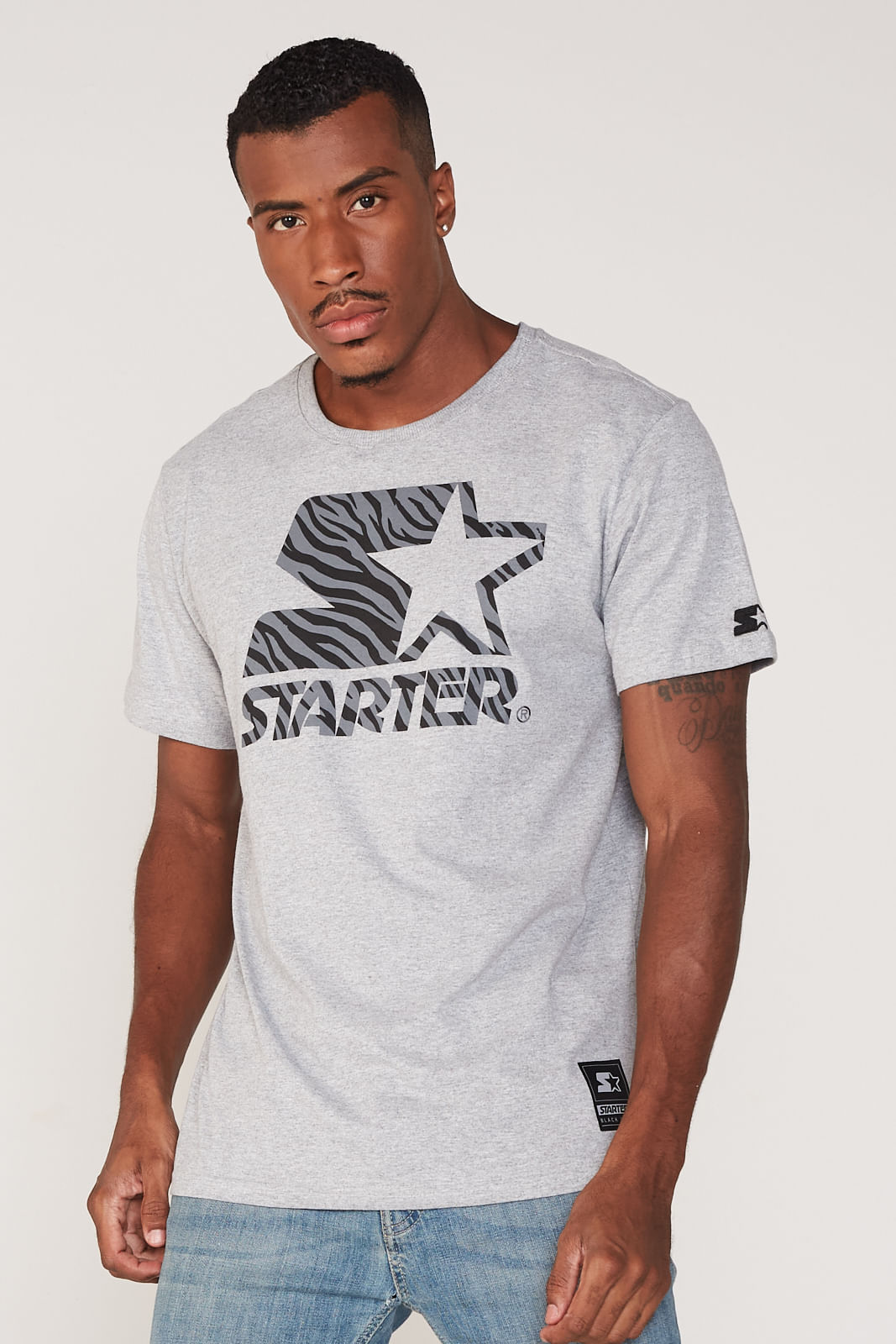 Camiseta Starter Estampada Cinza Mescla - Starter