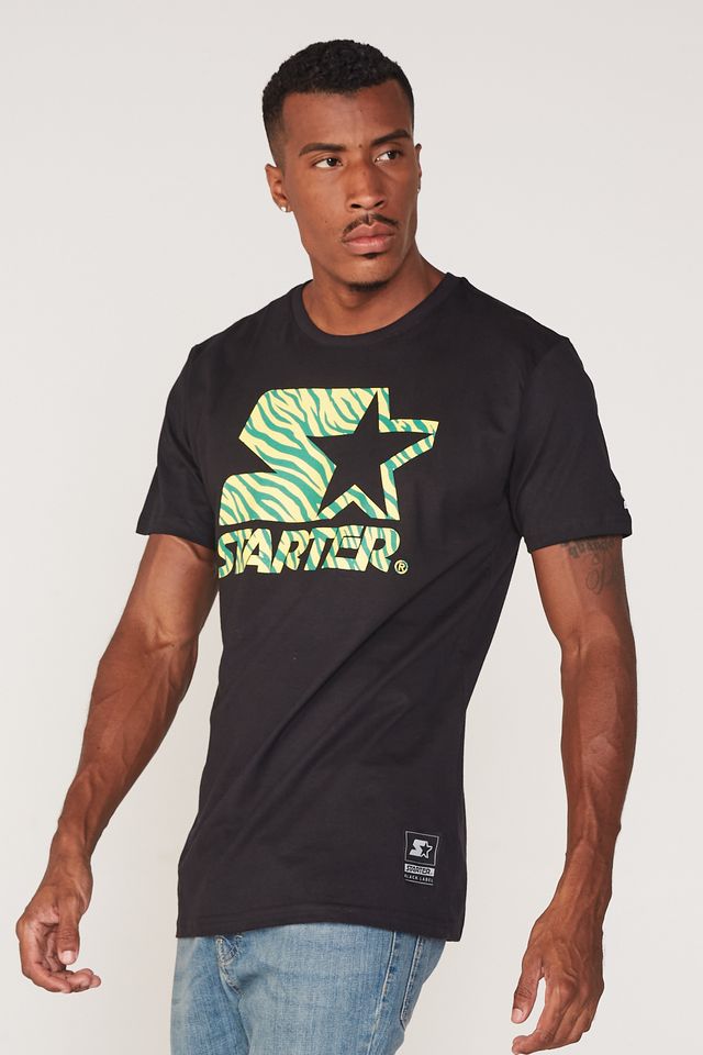 Camiseta-Starter-Estampada-Preta