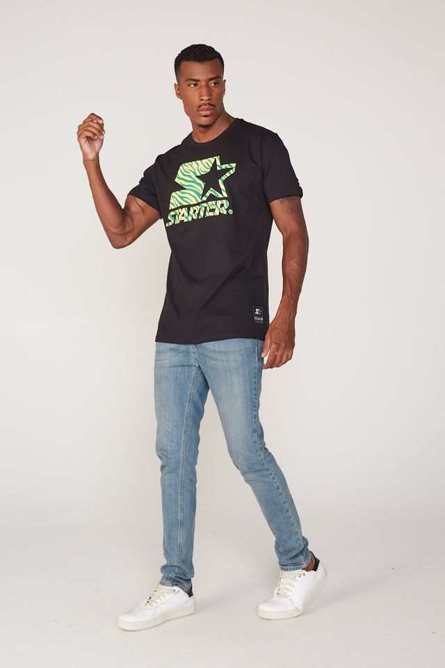Camiseta-Starter-Estampada-Preta