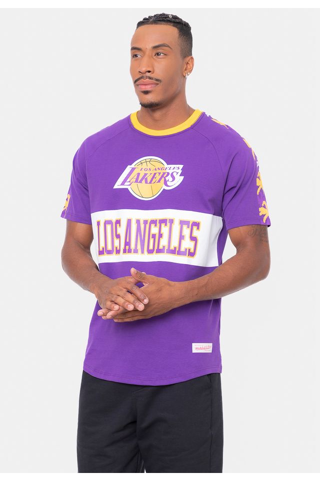 Camiseta-Mitchell---Ness-Especial-Los-Angeles-Lakers-Roxa