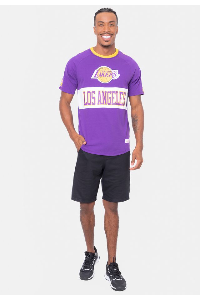 Camiseta-Mitchell---Ness-Especial-Los-Angeles-Lakers-Roxa