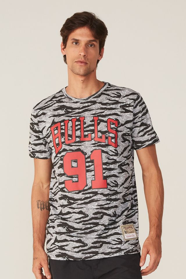 Camiseta-Mitchell---Ness-Especial-Chicago-Bulls-Dennis-Rodman-Cinza