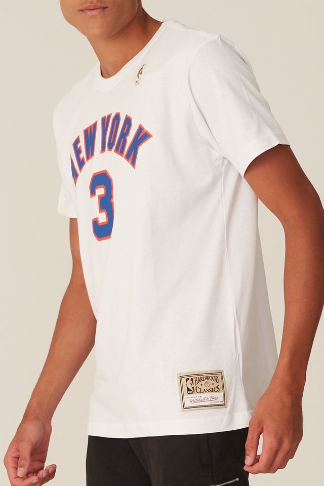 Camiseta-Mitchell---Ness-Estampada-New-York-Knicks-John-Starks-Branca