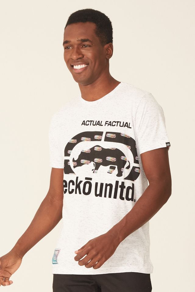 Camiseta-Ecko-Estampada-Branca-Mescla