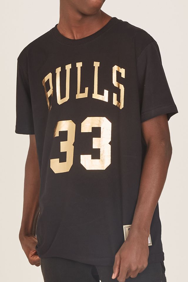 Camiseta-Mitchell---Ness-Estampada-Chicago-Bulls-Scottie-Pippen-Preta