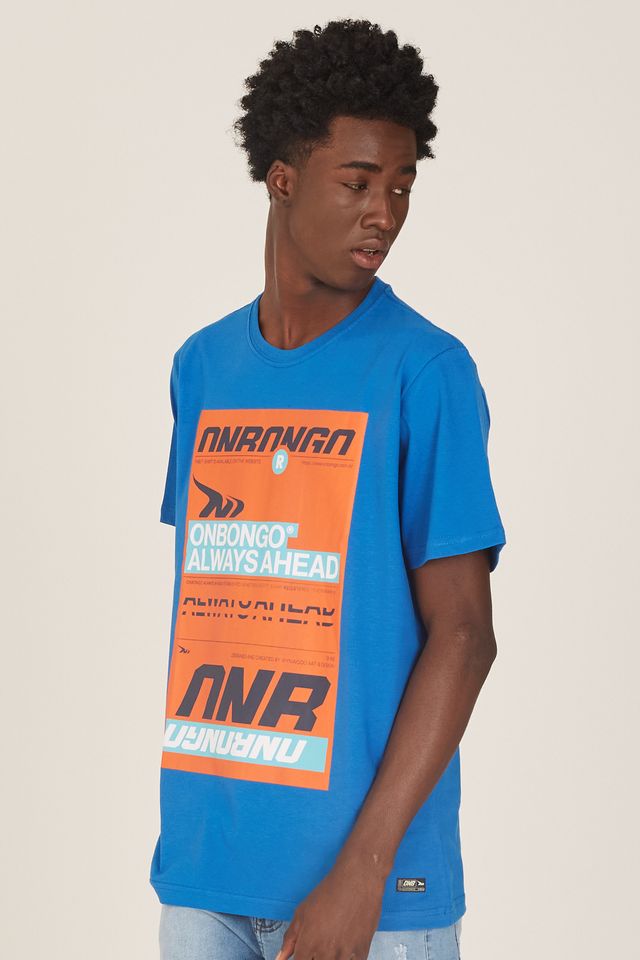 Camiseta-Onbongo-Estampada-Azul