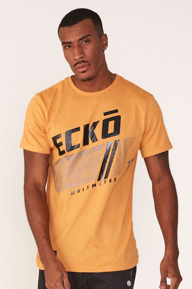 Camiseta-Ecko-Estampada-Amarela-Mescla