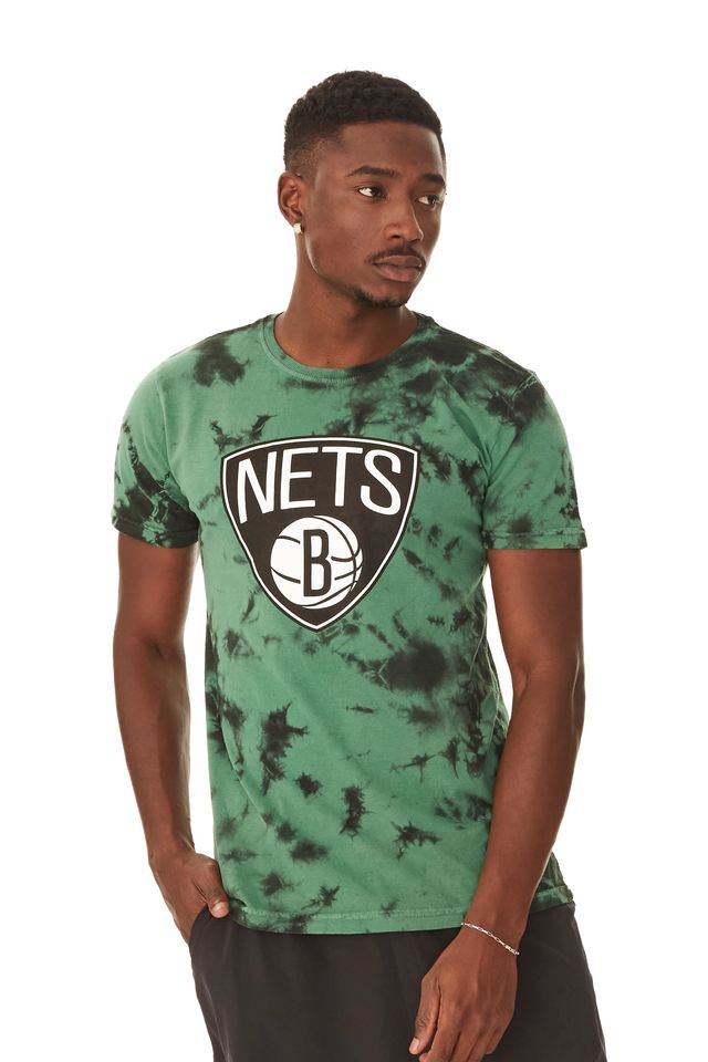 Camiseta NBA Especial Tie Dye Brooklyn Nets Verde - Urbane