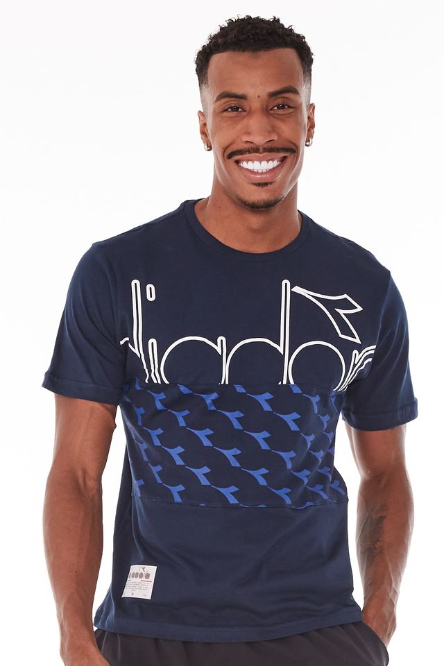 Camiseta-Diadora-Snip-Azul-Marinho