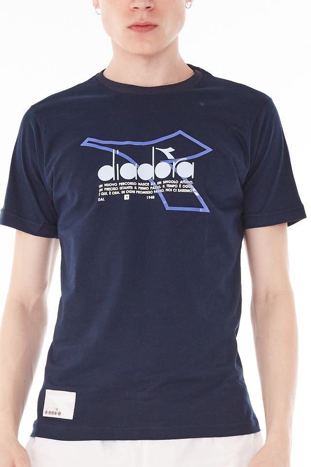 Camiseta-Diadora-Tonal-Frieze-Azul-Marinho