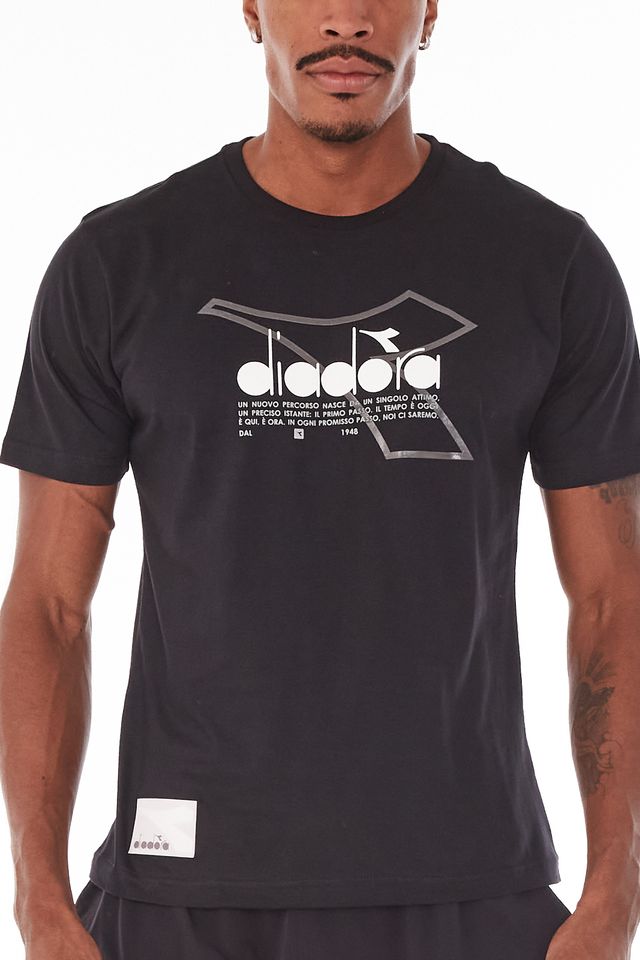 Camiseta-Diadora-Tonal-Frieze-Preta
