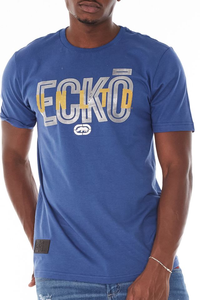 Camiseta-Ecko-Silver-Logo-Azul