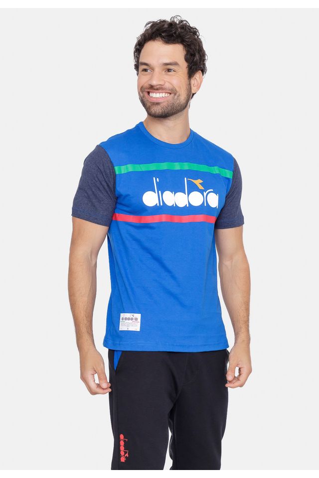 Camiseta-Diadora-Linee-Azul-Marinho