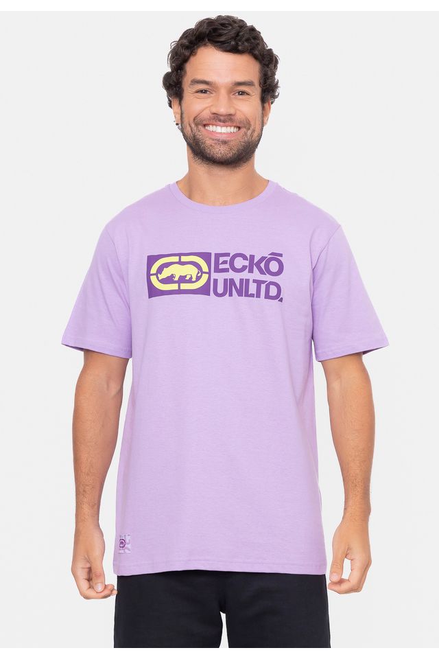 Camiseta-Ecko-Logomania-Lilas