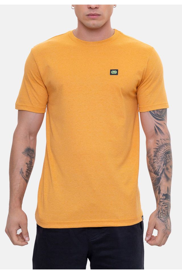 Camiseta Ecko Fashion Basic Logocor Amarela Mescla MitchellAndNess