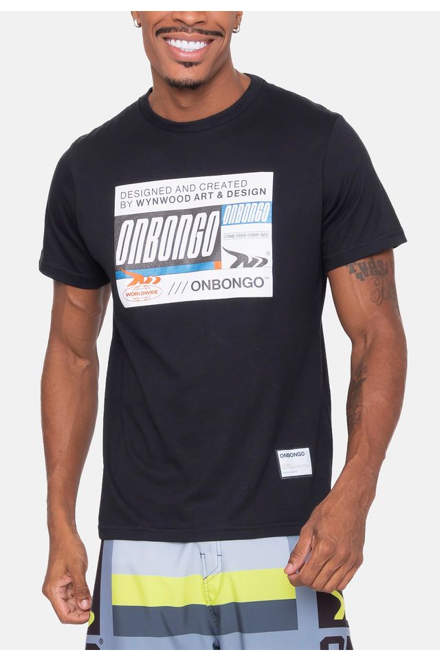 Camiseta-Onbongo-Print-Preta