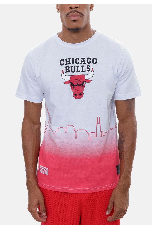 Camiseta NBA Landscape City Chicago Bulls Off White - Urbane
