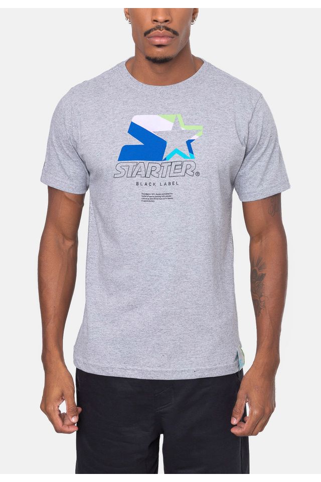 Camiseta-Starter-Geometric-Logo-Cinza-Mescla