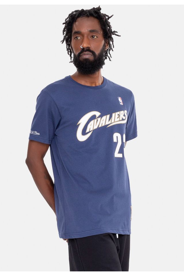 Camiseta-Mitchell---Ness-Name-And-Number-Lebron-James-Cleveland-Cavaliers-Azul