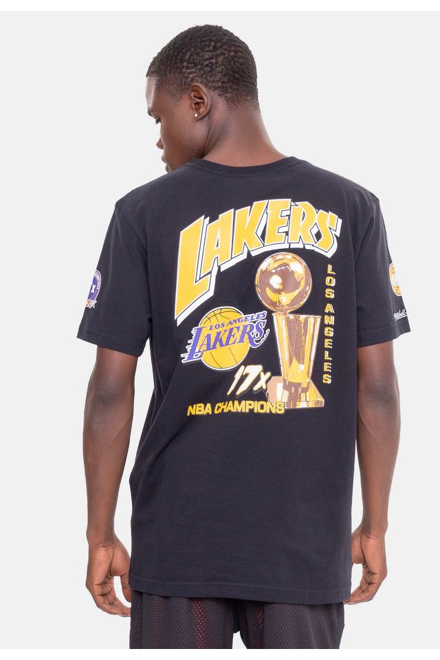 Camiseta Mitchell & Ness NBA Champions Los Angeles Lakers Preta