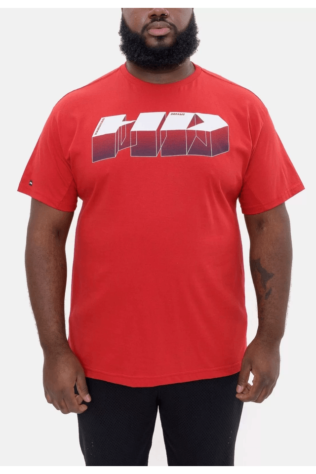Camiseta HD Plus Size Logo Vermelha - ecko