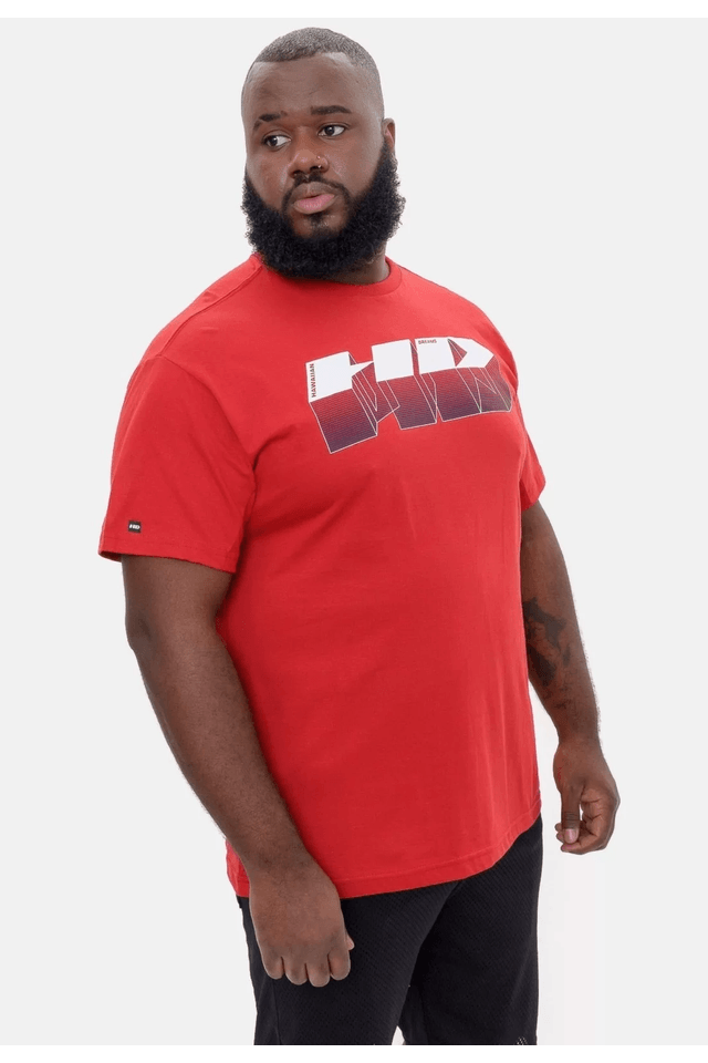 Camiseta Ecko Plus Size Estampada Vermelha - ecko