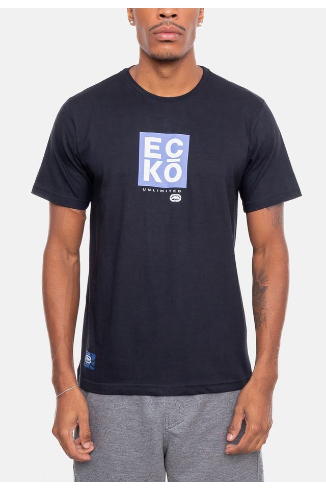Camiseta-Ecko-Estampada-Lotus-Preta