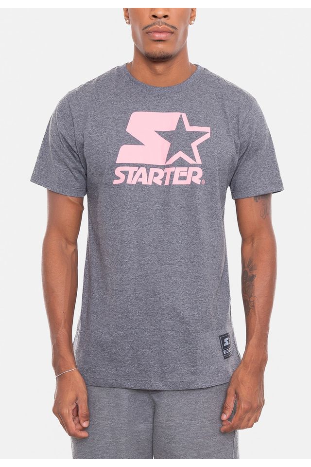 Camiseta-Starter-Estampada-Big-Logo-Grafite-Mescla