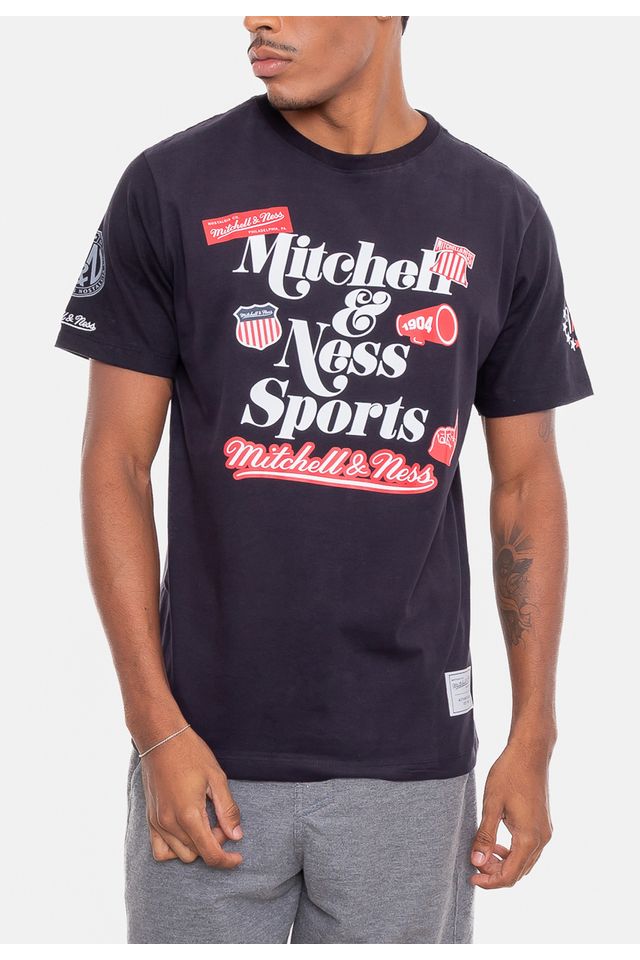 Camiseta-Mitchell---Ness-Branded-Patches-Preta