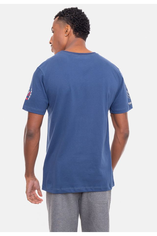 Camiseta-Mitchell---Ness-Branded-Patches-Azul