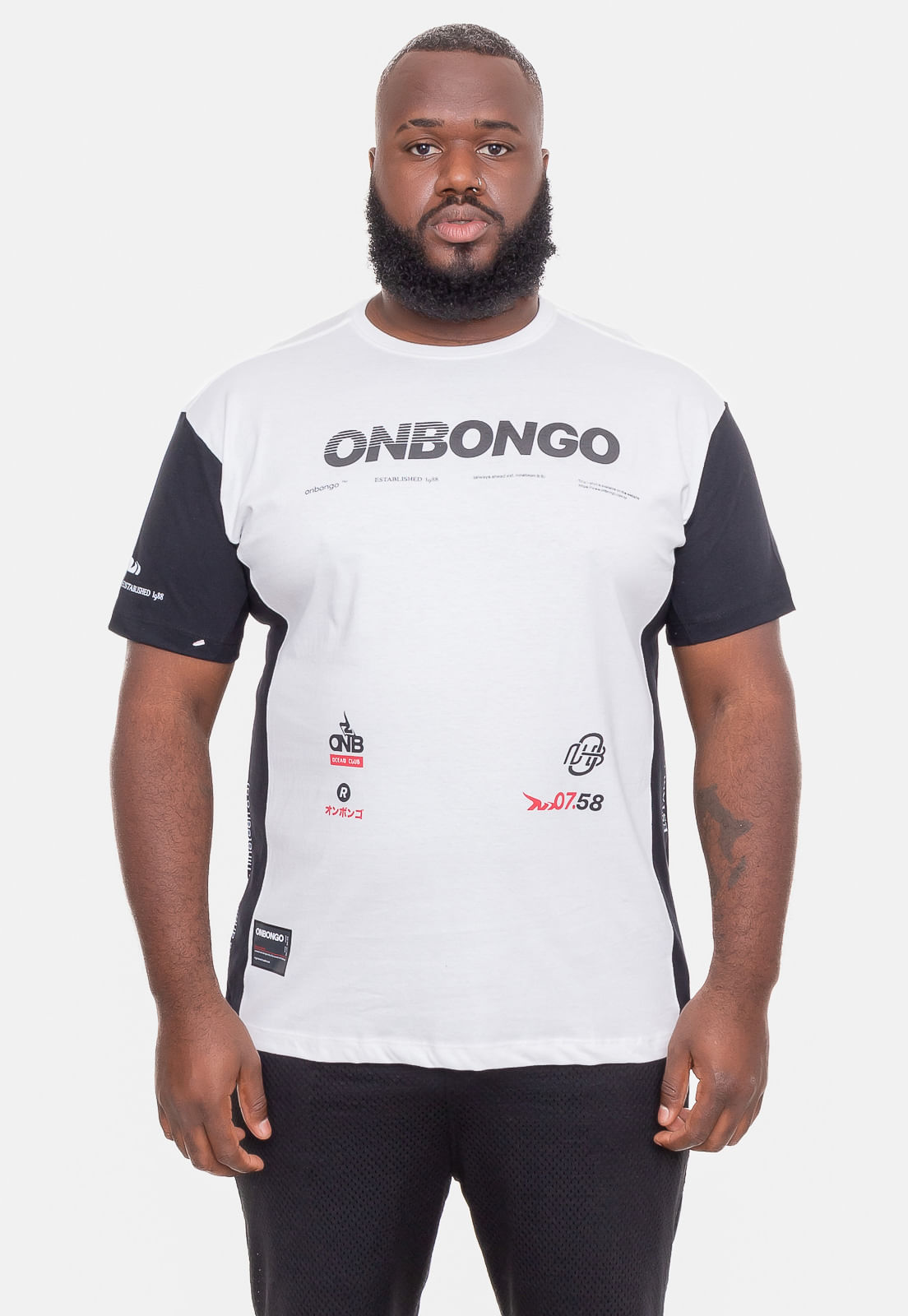 Camiseta Onbongo Plus Size Eula Branca - HawaiianDreams