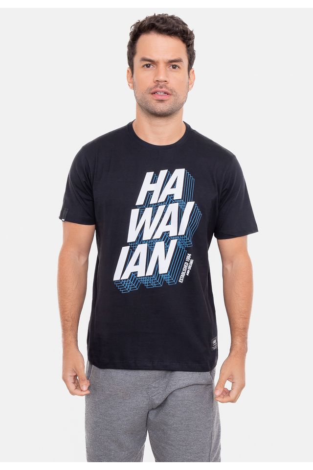 Camiseta-HD-Hawaiian-Preta